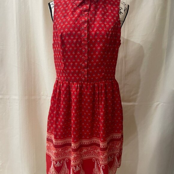 New York Company Red long Summer Dress size Medium - Picture 7 of 16